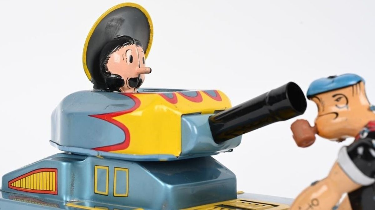 Mimořádně zachovalá hračka s Pepkem námořníkem se prodala za 2,5 milionu